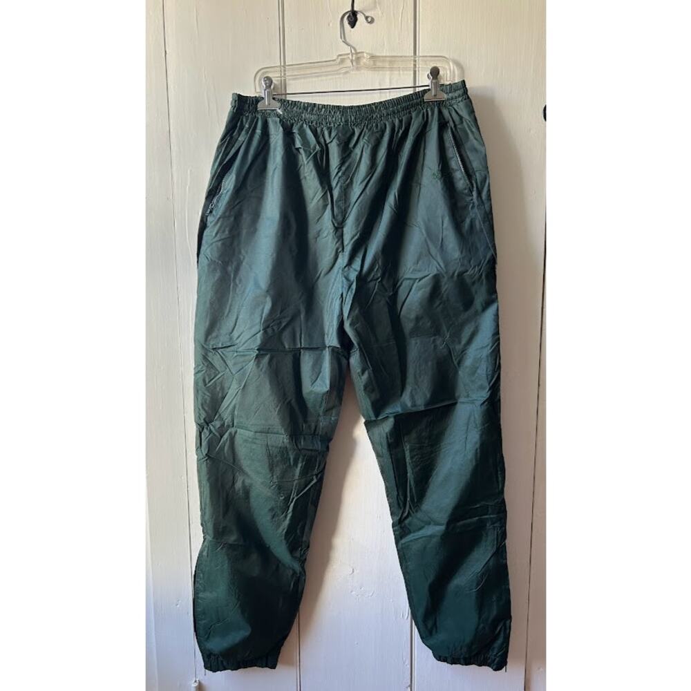 Vintage lined nylon track pants size medium Bi Gear zip pockets lightweight